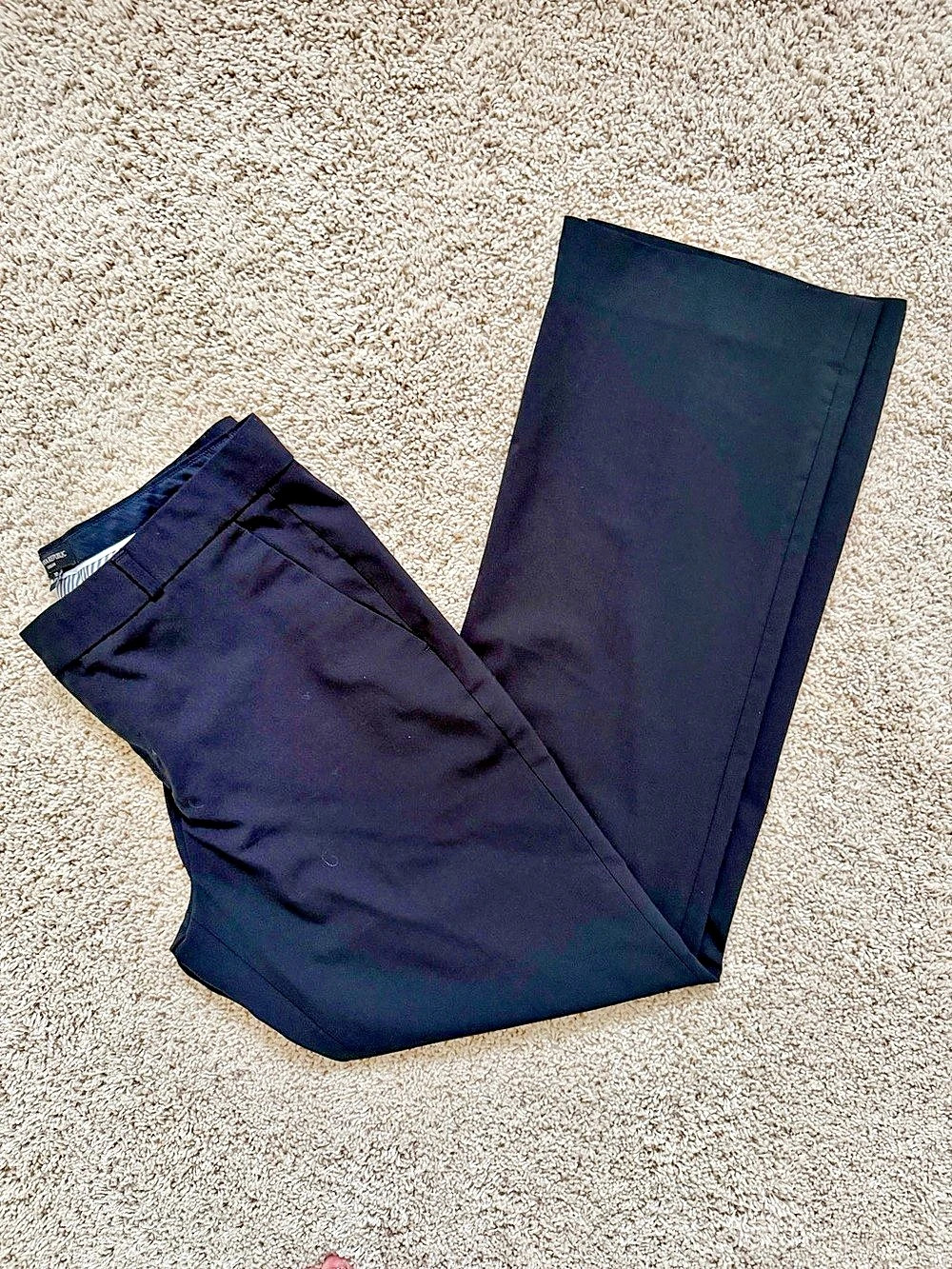 Banana Republic Logan Bootcut-Straight Wool-Blend Pant Black Size 10